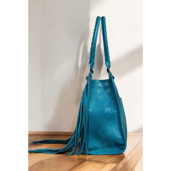 Montana West Turquoise Tool Fringe Wide Tote *NEW in Package* - Picture 5 of 5